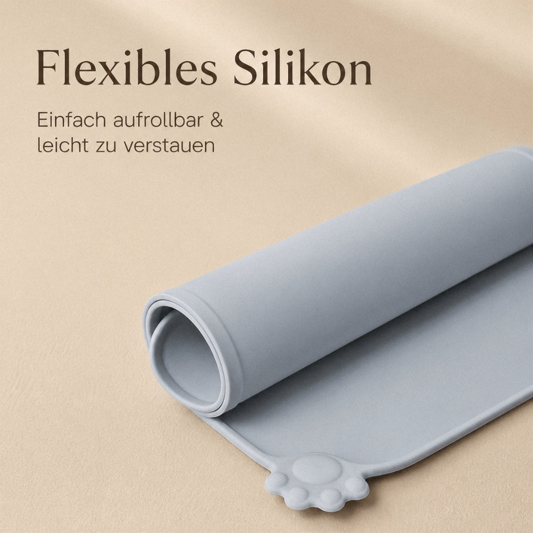 Flexible Mauwi Silikon Futtermatte aufrollbar und leicht zu verstauen